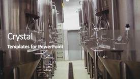  Presentation with brewery - Cool new PPT layouts with breweries - side by side storage tank backdrop and a gray colored foreground