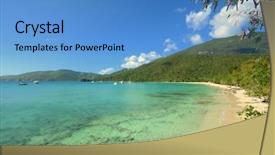  Presentation with virgin islands - Audience pleasing slides consisting of brewers beach in st thomas backdrop and a teal colored foreground