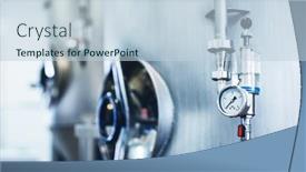  Presentation with craft beer - Theme featuring brewery-equipment-producing-craft-beer background and a lemonade colored foreground