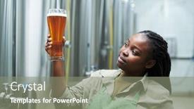  Presentation with brewery - Presentation theme enhanced with brewery-worker-checking-color background and a  colored foreground