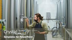  Presentation with brewery - Theme enhanced with brewery-worker-checking-pressure-indicator background and a  colored foreground