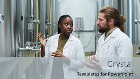  Presentation with inspector - PPT theme featuring brewing-factory-worker-in-white background and a lemonade colored foreground