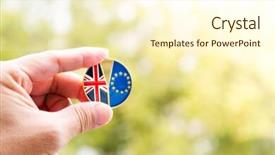  Presentation with brexit - Cool new presentation theme with brexit concept - national flag gold backdrop and a  colored foreground