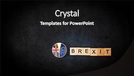 Presentation with britain - PPT theme having brexit concept - national flag gold background and a  colored foreground