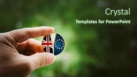  Presentation with brexit - Amazing slide set having brexit-concept-national-flag-gold backdrop and a tawny brown colored foreground