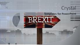  Presentation with britain - Presentation theme having brexit-sign-on-britain-flag background and a light gray colored foreground
