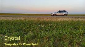  Presentation with car region - PPT theme enhanced with briansk-region-russia-july-20 background and a tawny brown colored foreground