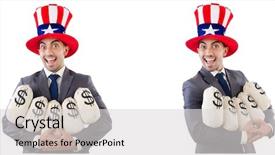  Presentation with native american community - Amazing presentation design having bribery - man with american hat backdrop and a  colored foreground