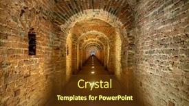  Presentation with brick - Audience pleasing slide set consisting of brick-archway-made-of-red backdrop and a tawny brown colored foreground