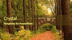  Presentation with forest bridge - Slide deck featuring brick bridge in the autumn background and a tawny brown colored foreground