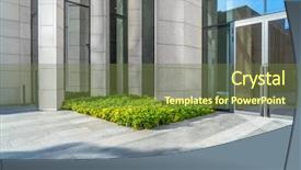  Presentation with green building - Audience pleasing PPT layouts consisting of modern building outdoors with green backdrop and a tawny brown colored foreground