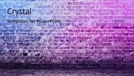  Presentation with neon - Presentation design having brick interior background with neon background and a light blue colored foreground