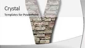  Presentation with white brick - Slide deck featuring brick letters of english alphabet background and a  colored foreground