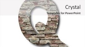  Presentation with white brick - Amazing theme having brick letters of english alphabet backdrop and a  colored foreground