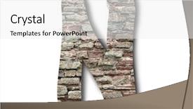  Presentation with wooden english letters alphabet - PPT layouts having brick letters of english alphabet background and a  colored foreground