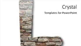 Presentation with white brick - PPT theme having brick letters of english alphabet background and a  colored foreground