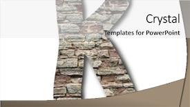  Presentation with wooden english letters alphabet - Beautiful theme featuring brick letters of english alphabet backdrop and a white colored foreground