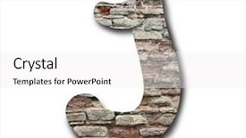  Presentation with white brick - PPT layouts consisting of brick letters of english alphabet background and a white colored foreground