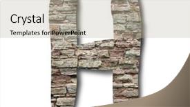  Presentation with wooden english letters alphabet - Amazing PPT layouts having brick letters of english alphabet backdrop and a mint green colored foreground