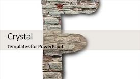  Presentation with white brick - Slide deck enhanced with brick letters of english alphabet background and a coral colored foreground