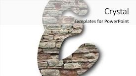  Presentation with white brick - Amazing theme having brick letters of english alphabet backdrop and a white colored foreground