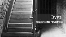  Presentation with cellar - Amazing slide deck having brick lower level in black backdrop and a dark gray colored foreground