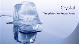  Presentation with ice blue - Slide deck with brick of ice and water background and a sky blue colored foreground