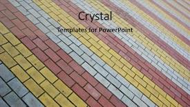  Presentation with yellow brick road - PPT layouts featuring brick pavement background and a mint green colored foreground