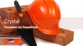  Presentation with white brick - Audience pleasing slides consisting of brick-red-hard-hat backdrop and a crimson colored foreground