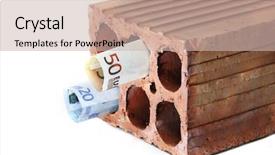  Presentation with mortgage - Cool new presentation design with brick symbolizing the mortgage crisis backdrop and a  colored foreground