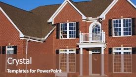  Presentation with story - Presentation enhanced with brick two story model home background and a tawny brown colored foreground