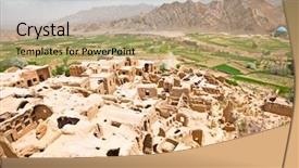  Presentation with iran - Cool new theme with brick village yazd province iran backdrop and a coral colored foreground