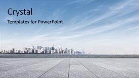  Presentation with blue marble - Slide deck consisting of brick walkway - cityscape of hangzhou in blue background and a light blue colored foreground