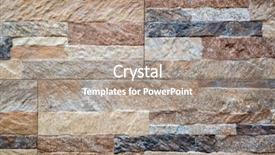  Presentation with brick wall texture - Slide deck with brick wall background with rough background and a  colored foreground