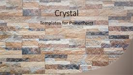  Presentation with brick wall texture - Colorful PPT theme enhanced with brick wall background with rough backdrop and a  colored foreground