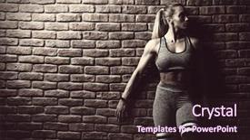  Presentation with fair - Presentation design with brick wall beauty health background and a wine colored foreground