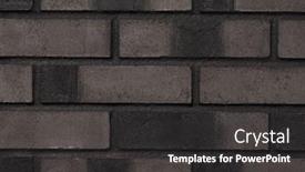  Presentation with brick wall - Presentation design consisting of brick-wall-can-be-used background and a dark gray colored foreground