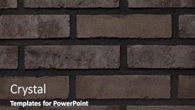  Presentation with brick wall - Slide set with brick-wall-can-be-used background and a dark gray colored foreground