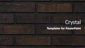  Presentation with brick wall - PPT theme consisting of brick-wall-can-be-used background and a dark gray colored foreground