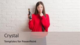  Presentation with medicina tradicional chinesa chinese herb - Cool new PPT layouts with brick wall drinking beer backdrop and a light gray colored foreground
