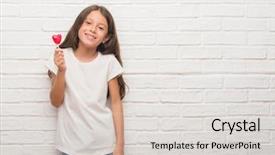  Presentation with candy heart - PPT layouts enhanced with brick wall eating red heart background and a light gray colored foreground