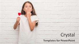  Presentation with red brick wall - PPT theme having brick wall eating red heart background and a  colored foreground