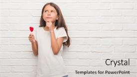  Presentation with red brick wall - Beautiful slide deck featuring brick wall eating red heart backdrop and a light gray colored foreground