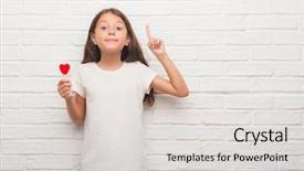  Presentation with red brick wall - Presentation design having brick wall eating red heart background and a light gray colored foreground