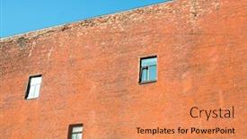  Presentation with firewall - Presentation design featuring brick-wall-firewall-of-building background and a coral colored foreground