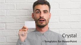  Presentation with fear racism - Presentation theme having brick wall holding blank card background and a  colored foreground