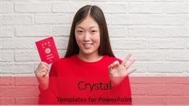  Presentation with brick - Colorful PPT theme enhanced with brick wall holding passport backdrop and a red colored foreground