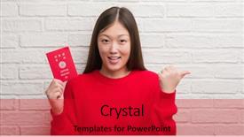  Presentation with brick wall - PPT layouts with brick wall holding passport background and a crimson colored foreground