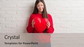  Presentation with red brick wall - Amazing PPT layouts having brick wall holding red heart backdrop and a light gray colored foreground