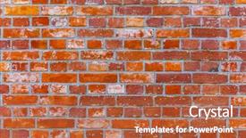  Presentation with red brick wall - Presentation theme featuring brick wall in red background and a red colored foreground